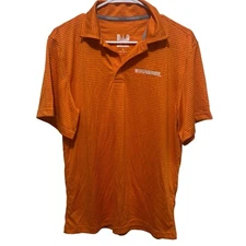 Whataburger Orange Striped Ladies Collared Short Sleeved Shirt Polo Size Small