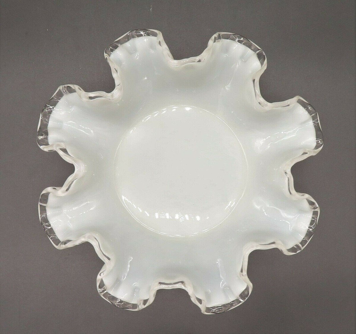 フェントン　アンティークガラス　小物入れ　Fenton silver crest フェントン アンティークガラス 小物入れ Fenton silver crest