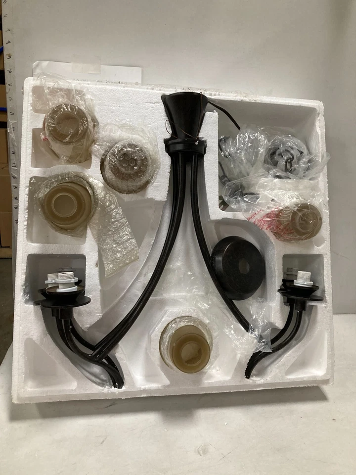 Lámpara de araña Progress Lighting P4006-77 Cantata 5 luces 23" bronce forjado Foto 2 de 4