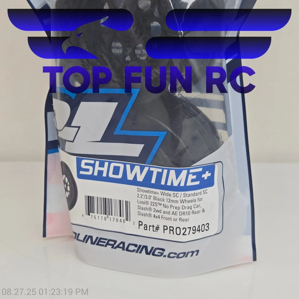 Proline PRO279403 Showtime+ Wide SC 2.2"/3.0" Black 12mm For 22S Drag - Image 2 of 2