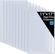 11" X 17" Hard Plastic Sheet Protectors, Menu Rigid Print Protectors, Clear Cert