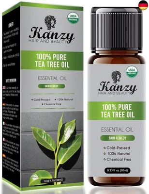 Teebaumöl 10 ml, kaltgepresstes Teebaumöl für Shampoo, Haut, gegen Pickel, Akne,