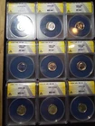Lot Of 9 90% Silver Roosevelt Dime Certified ANACS MS 66 PF 67