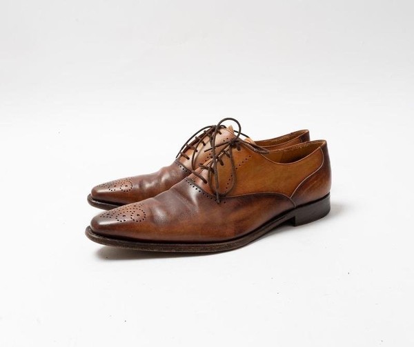 Men Cordwainer Heels Brown Leather 43.5
