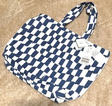Mina Perhonen Sticky Tote Bag Cotton Navy  White Unused Authentic Japan