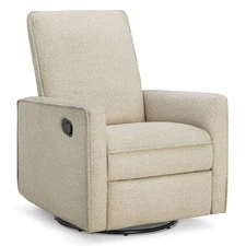 CHITA Nursery Glider Recliner, Upholstered Rocker Manual Reclining Chair