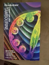 Tambourine Light-up LED 3 Mode Settings Lightweight Brookstone Gift