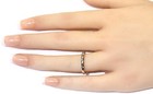 14K white gold .10ct VS1 G Natural Diamond eternity wedding band ring 3.4g — photo 6