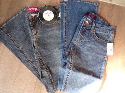 Boys Size 12  Freestyle Revolution 2 Pair of Jeans with Boot Cut-New with Tags