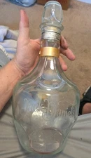 Jack Daniel's Clear Glass Bottle Decanter 1980 Bottling No 7 W/ Name