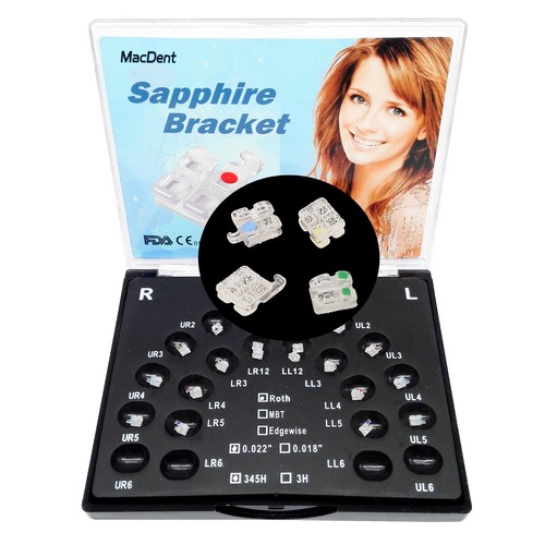 Dental Orthodontic Bracket Monocrystalline Sapphire Clear Brace ROTH 022 345H - Picture 7 of 14