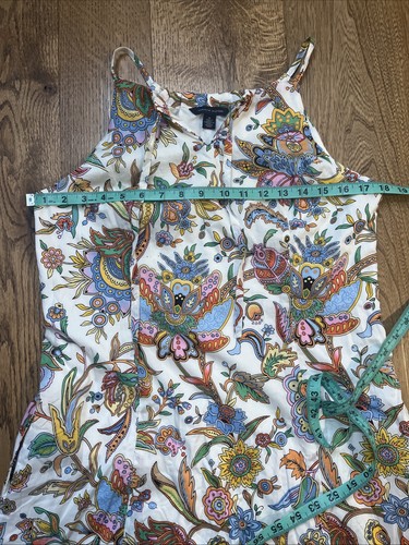 Tommy Hilfiger Maxi Dress Floral Lined Pockets 100% Cotton, Women's Size M - Picture 10 of 12