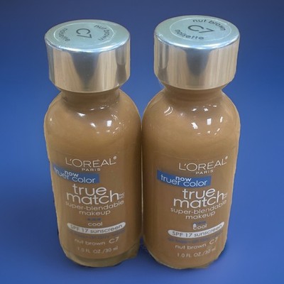 Loreal True Match Super Blendable Makeup Foundation C7 Nut Brown Cool 2 Bottles