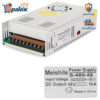 Schaltnetzteil DC 48V 10A 480W AC 230V Trafo Netzteil LED Industrieversorgung