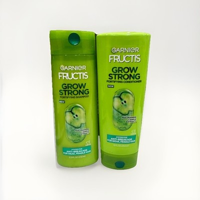 2 Garnier Fructis GROW STRONG Fortifying Shampoo & Conditioner 12oz