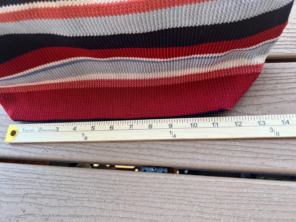 The Sak Crochet Purse Shoulder Bag Mini Tote Bohemian Stripe Handbag Boho Nylon - Image 4 of 4