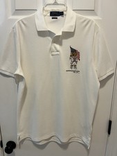 Polo Ralph Lauren Polo Bear White Polo Shirt M Classic Fit Collared Short Sleeve