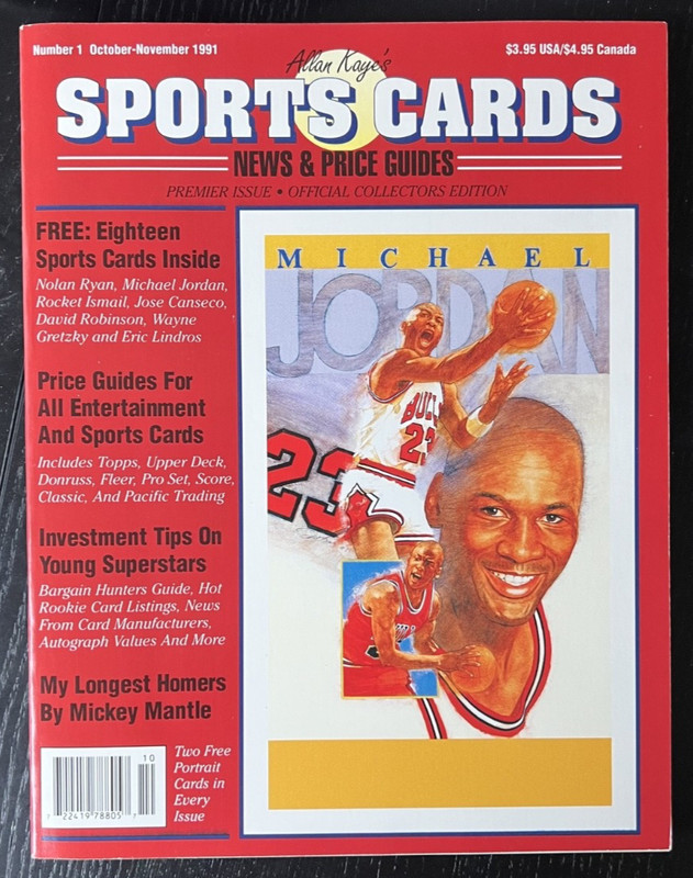 1991 ALLAN KAYE'S SPORTS CARDS, NEWS AND PRICE GUIDE, ISSUE #1 092225A