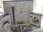 Sony PlayStation 5 Slim PS5 1TB White Game Console Disc