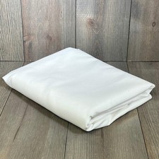 Rustic Faux Linen Oval Tablecloth 60 x 84 Inch Waterproof White