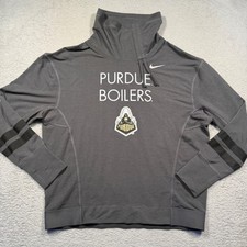 Nike Purdue Boilermakers Dri-FIT Cowl Neck Pullover Women's M Gray Athletic Top