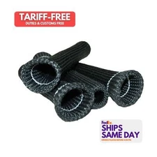 Thermo-Tec 14262, Set of 4 Black Braided Fiberglass Spark Plug Boot Sleeves Blac