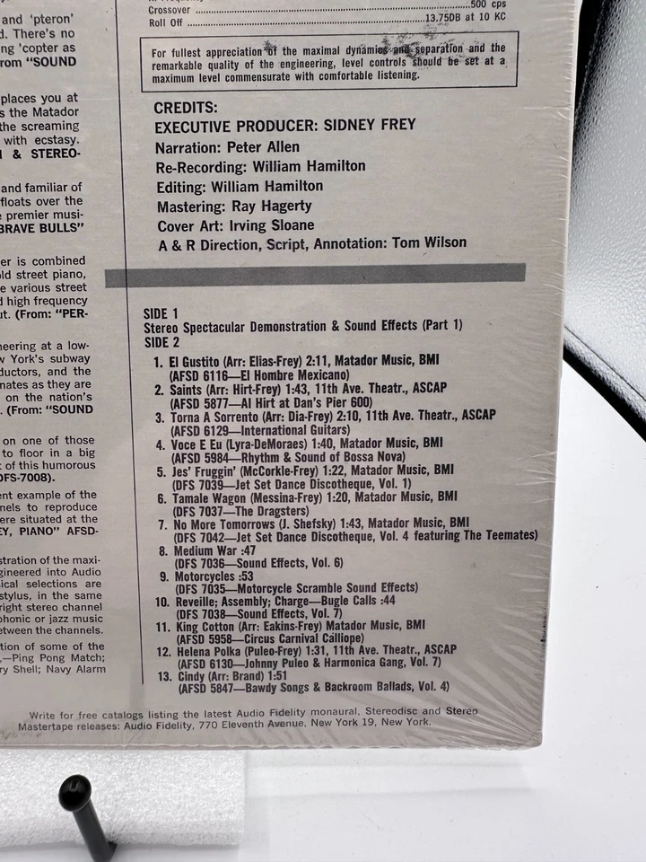 Stereo Spectacular Demo & Sound Effects LP Audio Fidelity DFS 7777 w/Sleeves - Image 4 of 4