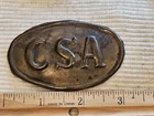 Scarce Civil War Confederate CSA Cartridge Box Plate Cover Handmade Pin L@@K!!!