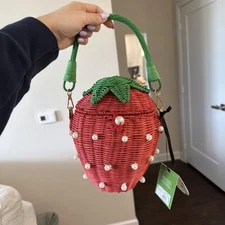 Kate Spade NY Target Pearl Embellished Strawberry Basket Bag Exclusive IN HAND