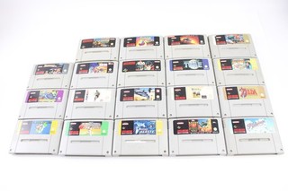 Super Nintendo Loose Games Bundle Inc Super Mario World Desert Strike
