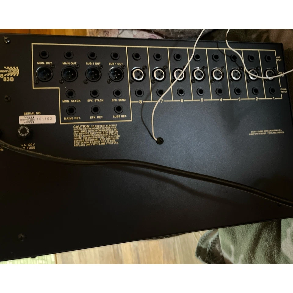 Biamp 883B, 8 Kanal Mixer, Spring Reverb, 3 Band Equalizer, Vintage Rack - Bild 2 von 2