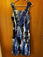 Creation Women's  Dress Size XL Blue/White Sleeveless