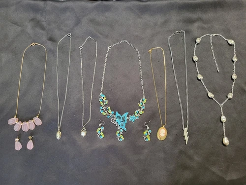 Lot of Vintage Costume Jewelry - Necklaces Earrings / Avon