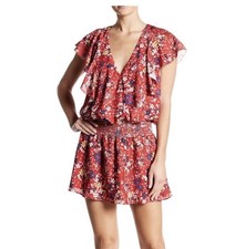 Parker Smocked Waist Floral Printed Dress Sz Medium NWT $398 Whimsical Feminine