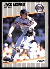 Jack Morris 1989 Fleer #139 Detroit Tigers MLB READ FREE SHIPPING AutographDen