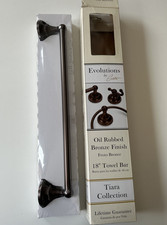 Gatco Tiara Evolutions 18" Towel Bar in Oil Rubbed Bronze Metal Finish Bathroom