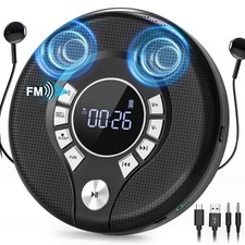 Portable CD Player with 2000mAh Rechargeable Battery, Personal CD Player for ...