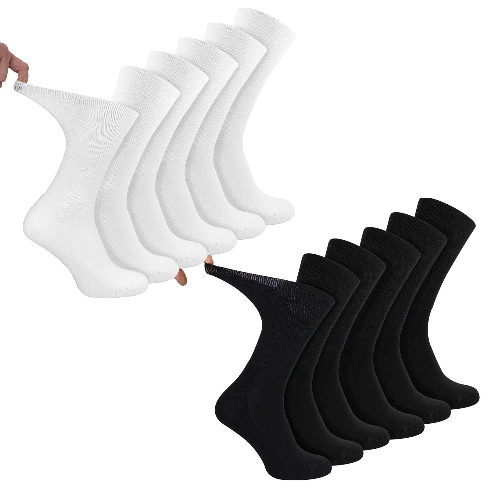 Dr.Socks - 6 Pack Mens Diabetic Sport Socks Breathable Non-Binding Socks