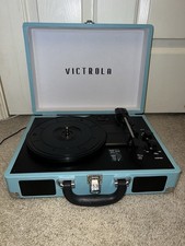victrola turquoise bluetooth suitcase record player