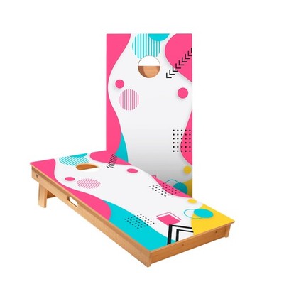 Pop Art Cornhole Boards Skips Garage 80s Style ACA Size Outdoor Game