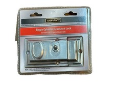 3 x Defiant Single Cylinder Deadbolt Deadlock Nickel Entrance Door Lock 2 Keys