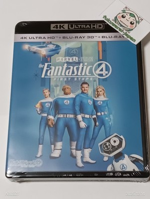 Fantastic Four First Steps 4K 3D Blu-ray Marvel Movie 3-Dis Set
