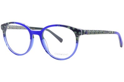 Coco Song Everything-Perfect CV311 C2 Eyeglasses Women's Blue/Green FullRim 51mm