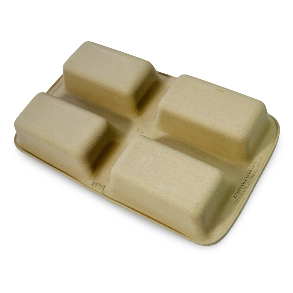 Pampered Chef Mini Loaf Pan Stoneware 4-Loaf Mold #1440 – Made in USA - New - Image 3 of 3