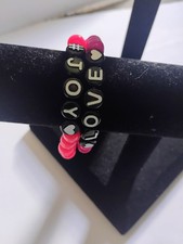 Handmade Word Bracelets ??Love Joy?? Strechy Barbiecore