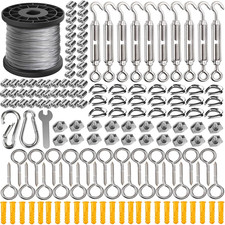 100M Garden Wire for Climbing Plants 2Mm Catenary Wire Trellis Kit, Turnbuckle T