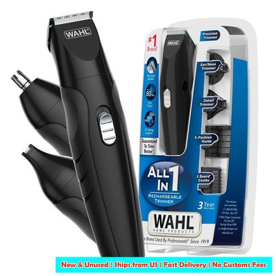 Wahl All in One Rechargeable Beard, Mustache, Detail Trimmer for Men, Black