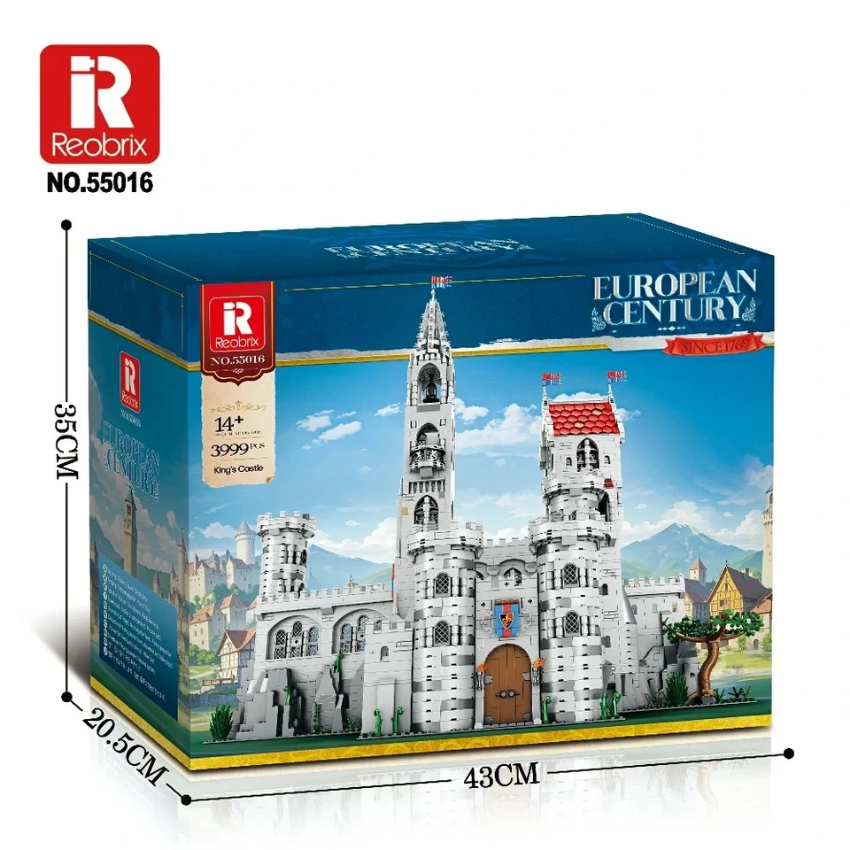 Reobrix 55016 Castillo del Rey 3999 Piezas Castillo Construcción Set Regalo Navidad Foto 2 de 4