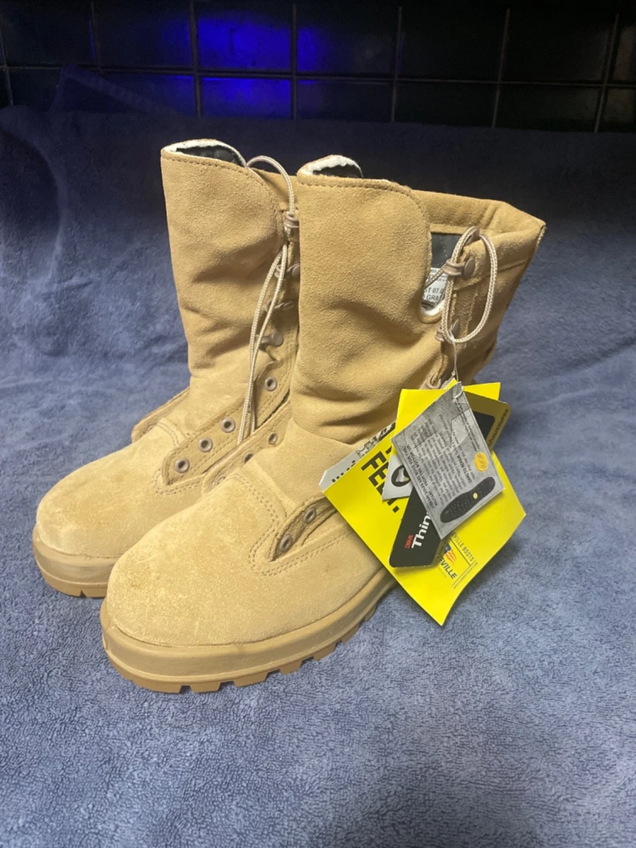 Belleville Beige Leather Steel-Toed Hot Weather Combat Boot Men\'s Size 7.5W NIB Belleville Beige Leather Steel-Toed Hot Weather Combat Boot  main image 4