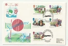 2/8/1994 UK GB FDC - 4 Seasons: Summer - Cricket Ball and Tennis Net - Leicester
